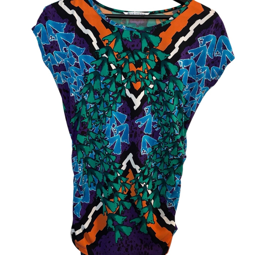 Peter Nygard Multicolor Geometric Blouse